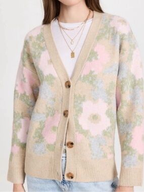 ASTR the Label Rosette Floral Cardigan - Size L